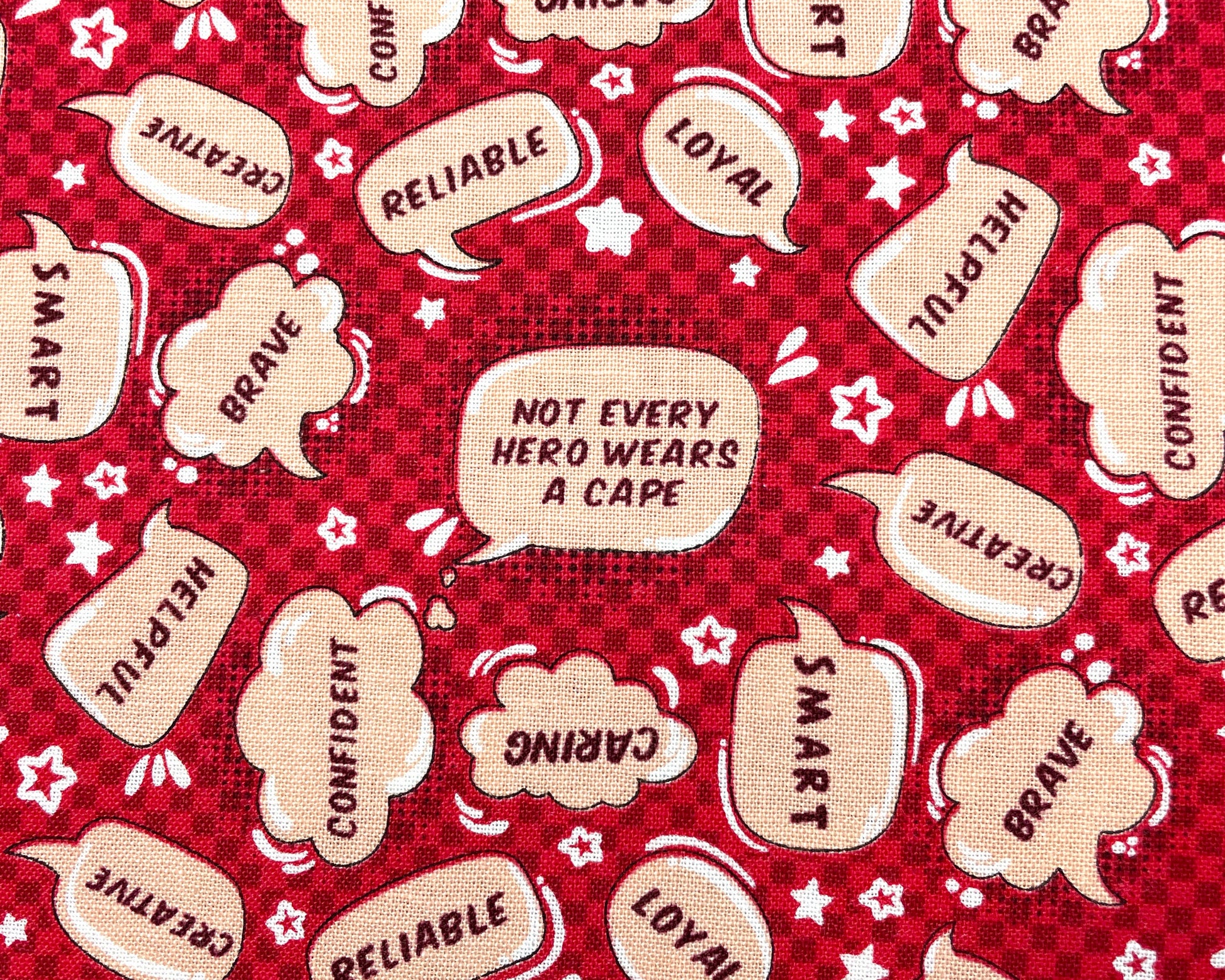 Hero Fabric - Thought Bubbles - Gnome Town Heroes collection - Henry Glass - first responder fabric - 100% Cotton Fabric - SHIPS NEXT DAY