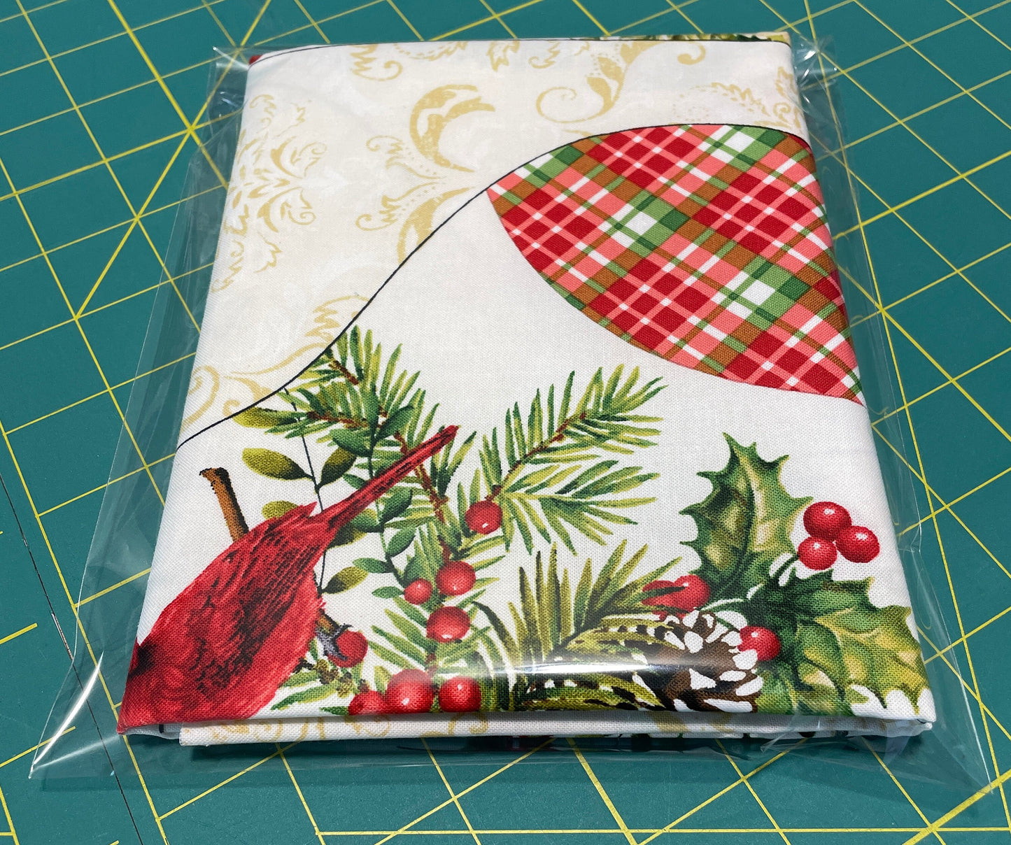 Christmas Stocking Panel 24" x 44" - Holly Berry Park Collection - 100% cotton fabric - Art Loft for Studio E - Cut & Sew - SHIPS NEXT DAY