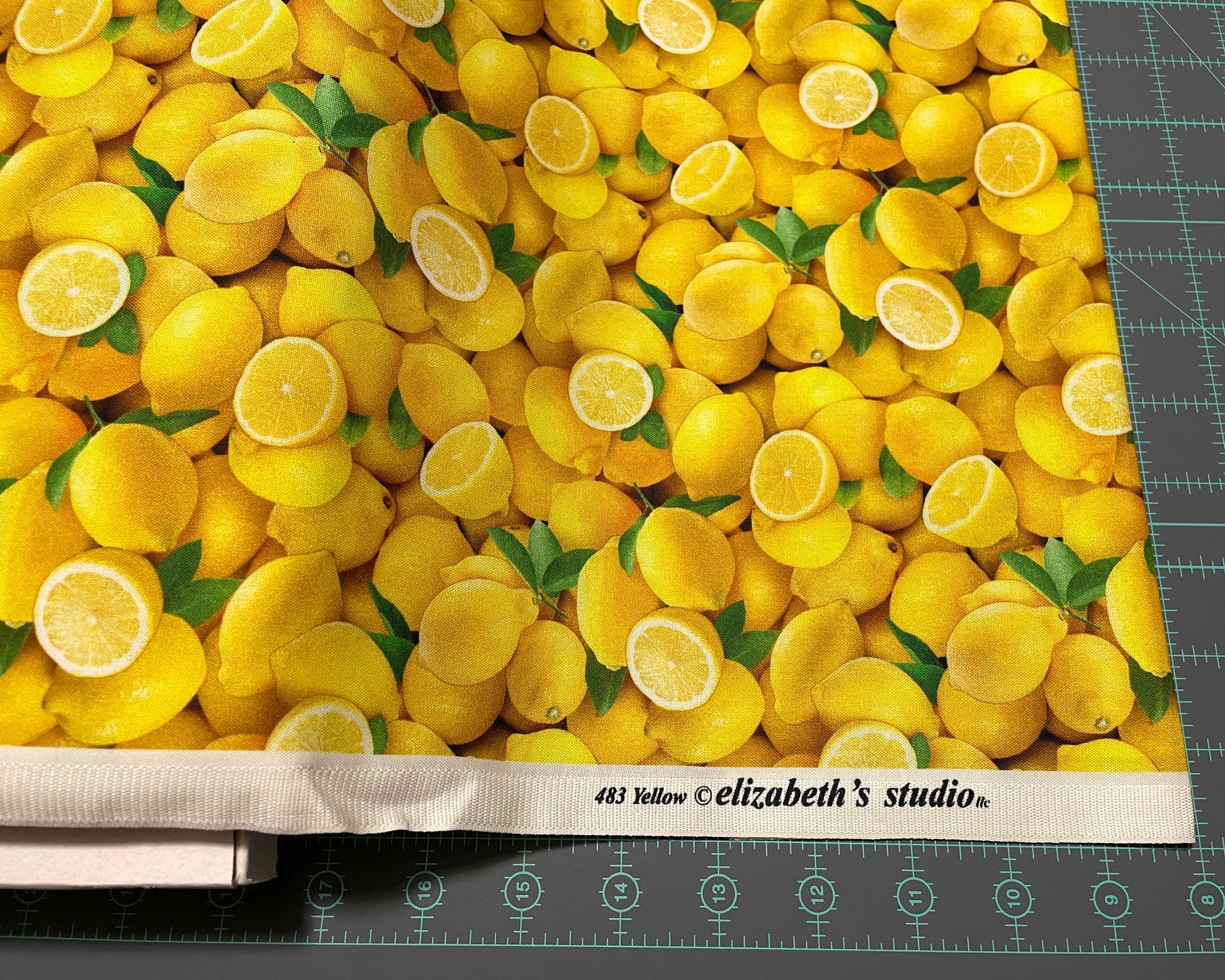 Lemon Fabric - Food Festival collection - Elizabeth's Studio - 100% Cotton - Fruit Material Food Theme Picnic Lemonade - Ships NEXT DAY