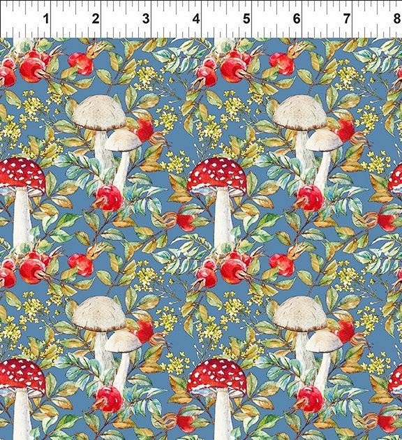 Hedgehog Hollow - Mushroom Fabric 7HH-1 - In The Beginning Fabrics - 100% Cotton