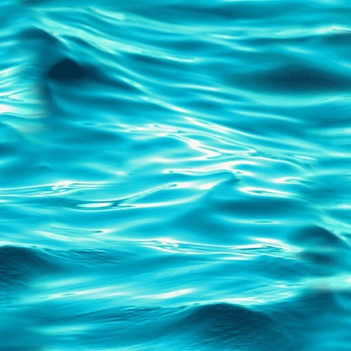 Wave Fabric - Aqua - 100% Cotton - Michael Miller - Ocean theme Sea Life Tropical Vacation Scuba Diving Beach Lake Swimming