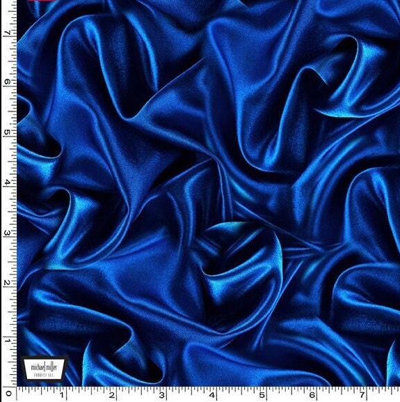Velvet COTTON Fabric - Blue - The Gilded Age by Michael Miller - Not real velvet - Faux velvet material
