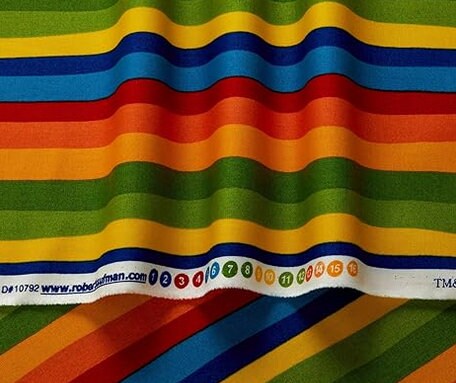 Celebration Stripe - Celebrate Seuss - Robert Kaufman - 100% cotton - Children's Book Fabric Reading