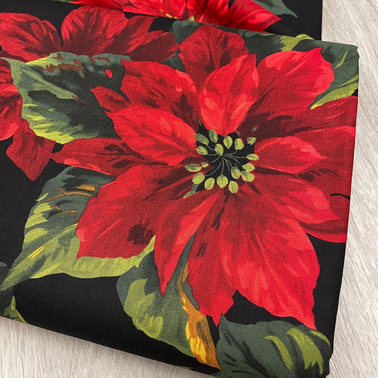Christmas Poinsettia fabric - Michael Miller - 100% cotton - Holiday Flowers - LARGE SCALE