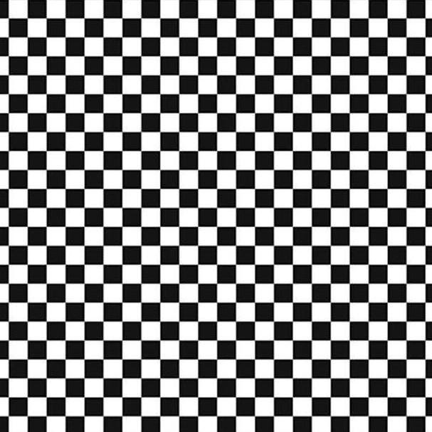 Checkerboard fabric - 1/4" check - 100% cotton - race car checkered flag - Timeless Treasures - black and white check