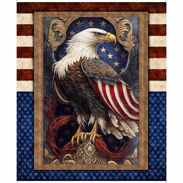 Patriotic Eagle - 1 yard panel - 100% Cotton - QT Fabrics - American Spirit