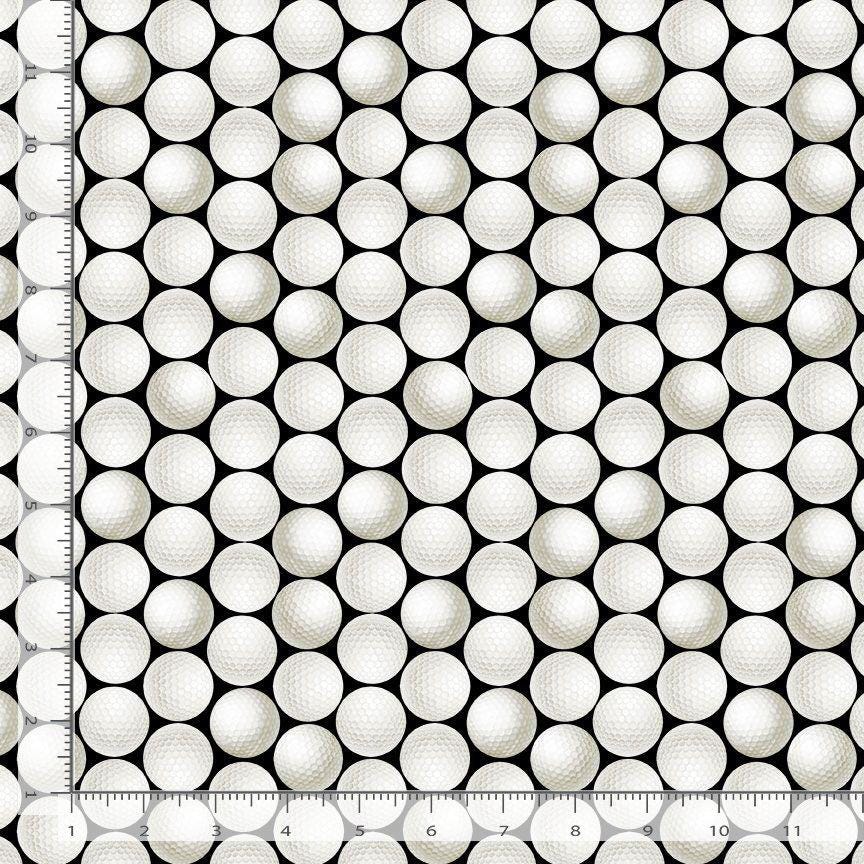 Golf Ball Fabric - 100% Cotton Fabric from Timeless Treasures - Golf fabric by the yard