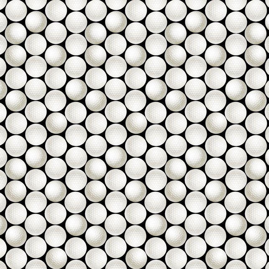 Golf Ball Fabric - 100% Cotton Fabric from Timeless Treasures - Golf fabric by the yard