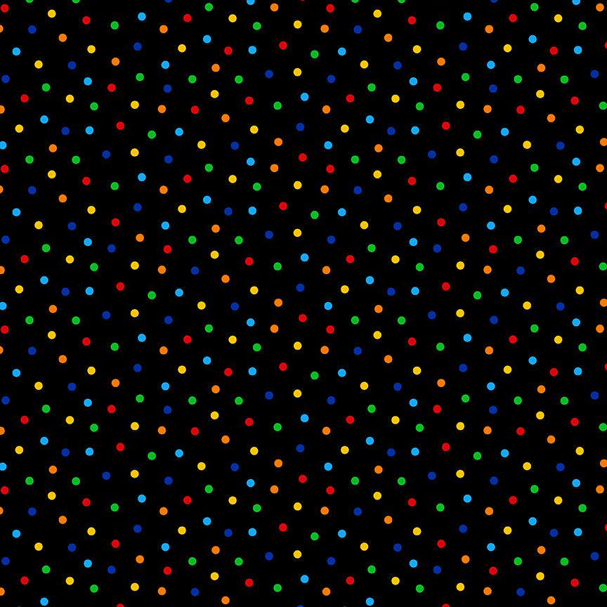 Rainbow Polka Dot Fabric - Small dot - Timeless Treasures - 100% cotton - CD1960