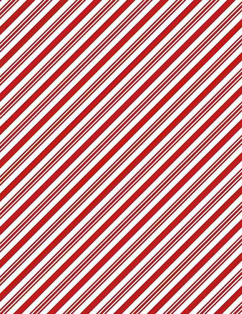 Candy Cane Diagonal Red Stripes Fabric - Timeless Treasures - 100% Cotton - CD1465