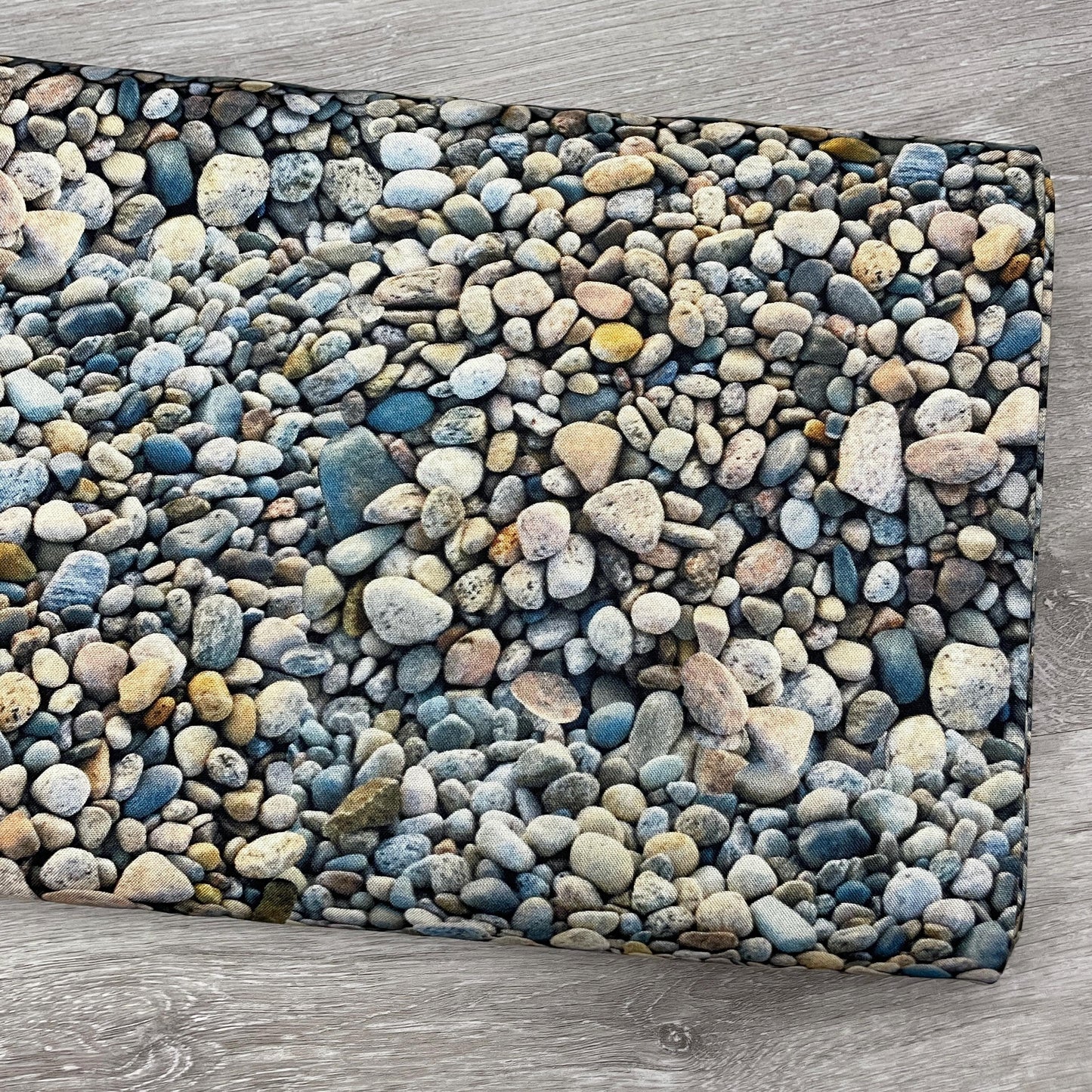 On The Rocks Fabric - Windham - 100% Cotton - skipping stones beach rocks landscapes