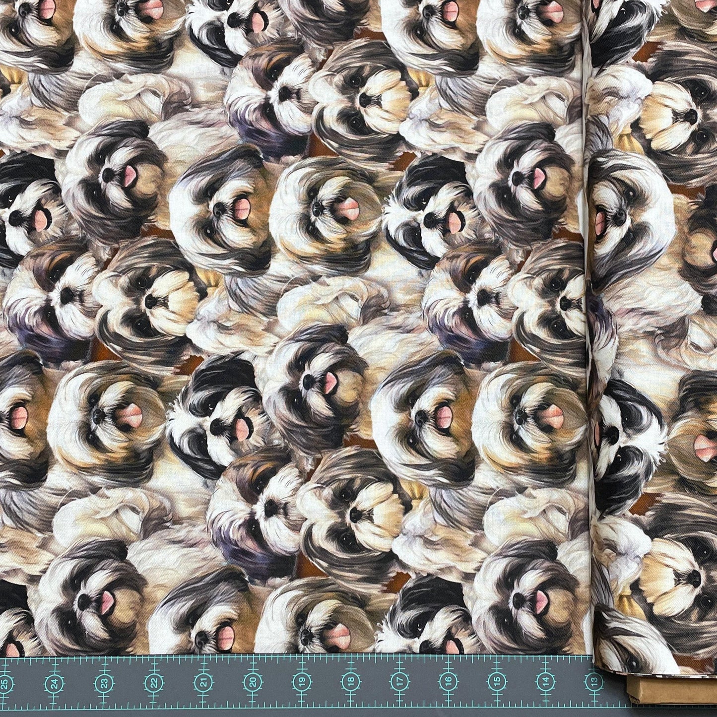 Shih Tzu fabric - Foust Exclusive Print - 100% Cotton