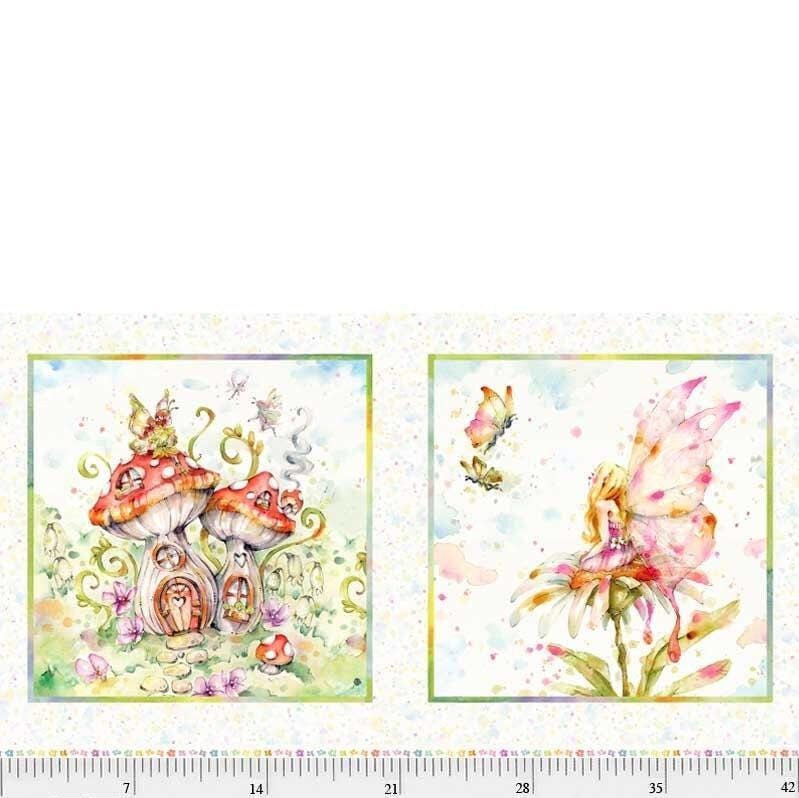 Fairy Panel - Fairy Garden Pillow Panel - 24" x 42"