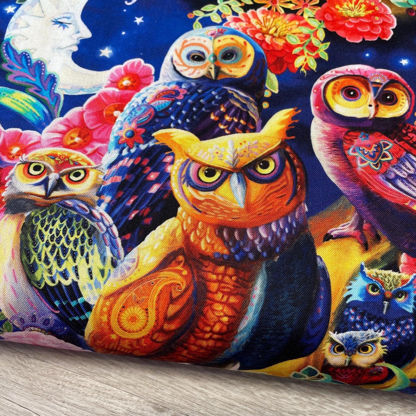 Night Owls Fabric - Nature - Robert Kaufman - 100% Cotton Fabric