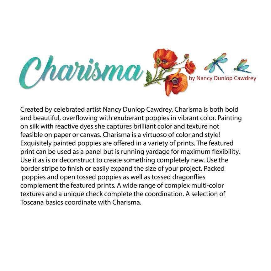 Poppy Flower Fabric - Packed Poppies Turquoise - 100% Cotton - Northcott - Charisma Collection - flower quilting material - Ships NEXT DAY