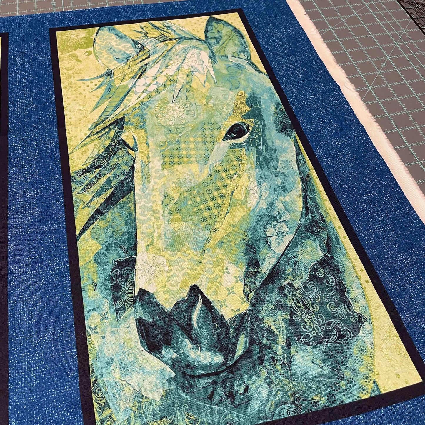 Horse Panel - Measures 25" x 21.25" - Dream Horses - Studio E - Quilting Cotton