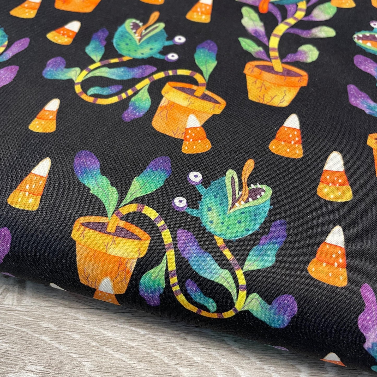 Plant Monsters Fabric - Audrey - Halloween Monsters Collection