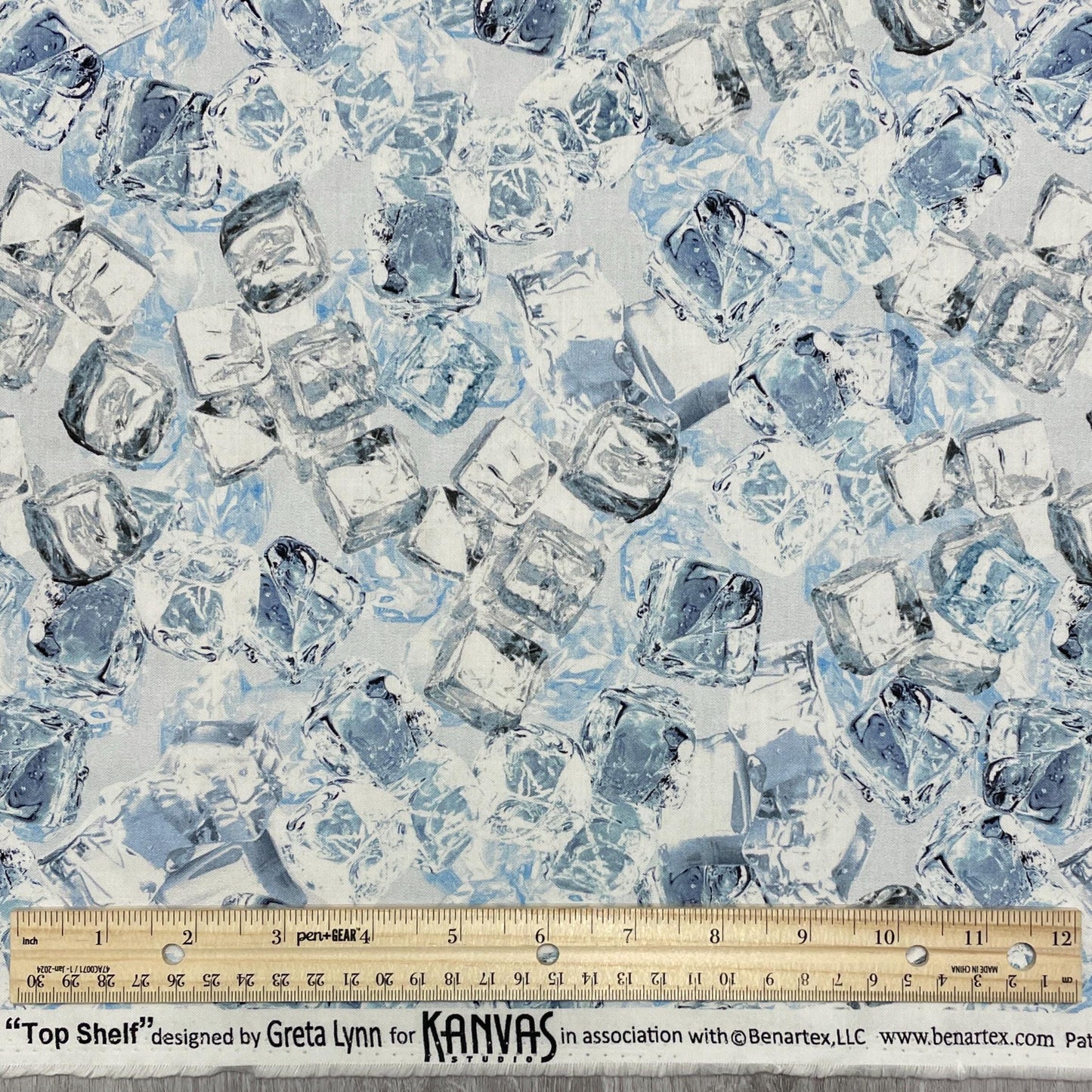 Ice Cube Fabric - Benartex Top Shelf collection - 100% Cotton