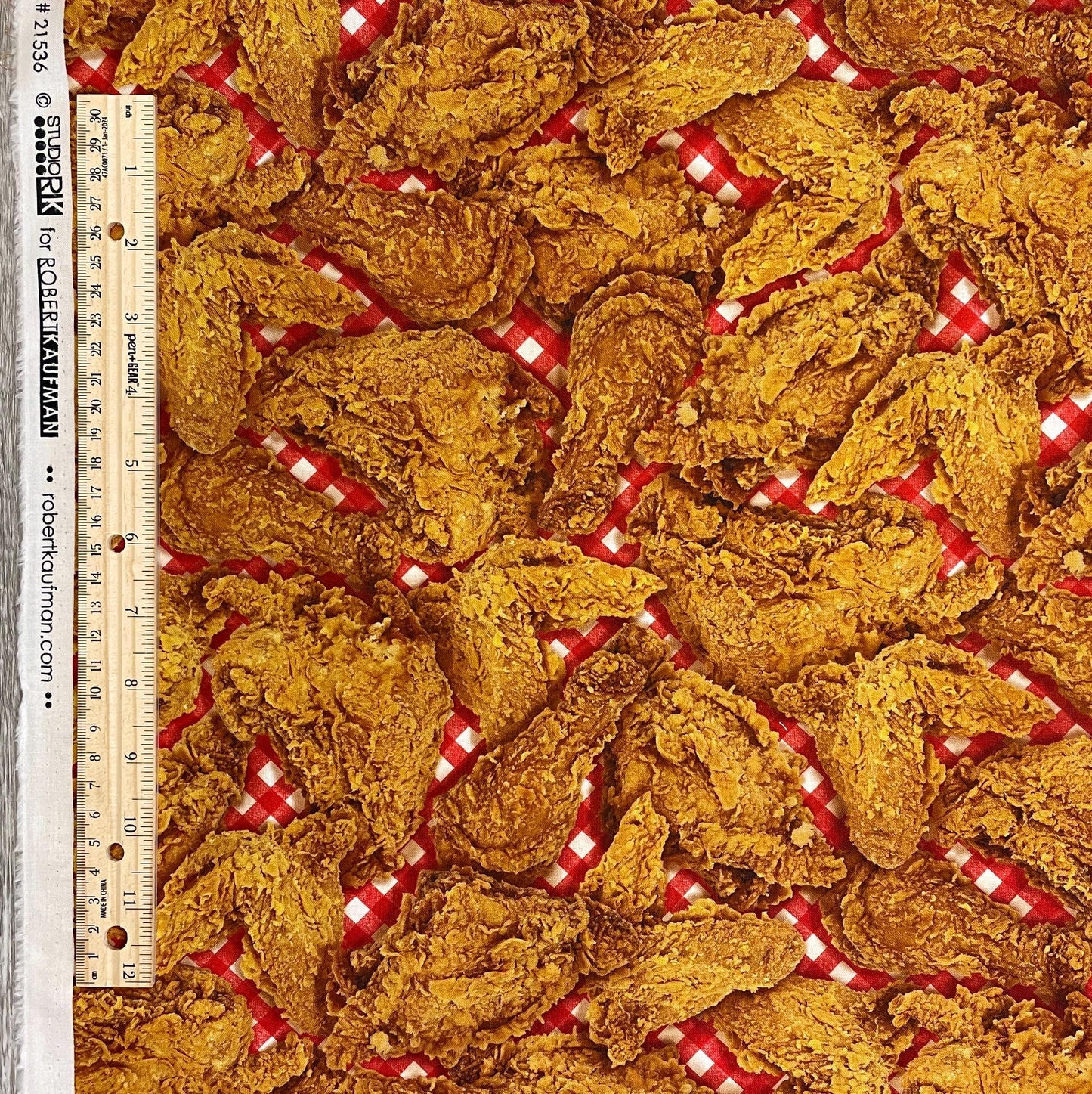 Fried Chicken Fabric - Feast Mode Collection - Robert Kaufman - 100% Cotton - Picnic Food Fabric
