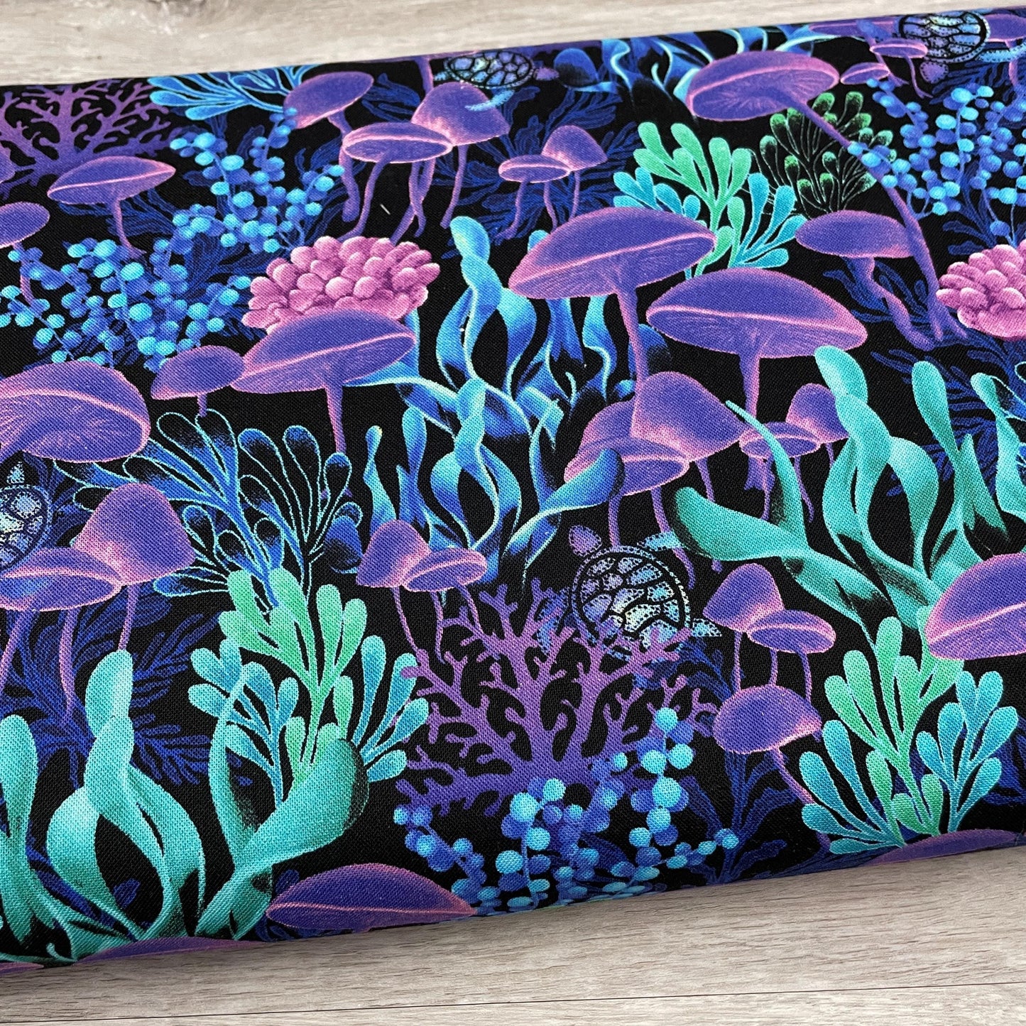Electric Coral Life - 100% Cotton Fabric - Timeless Treasures - Electric Ocean