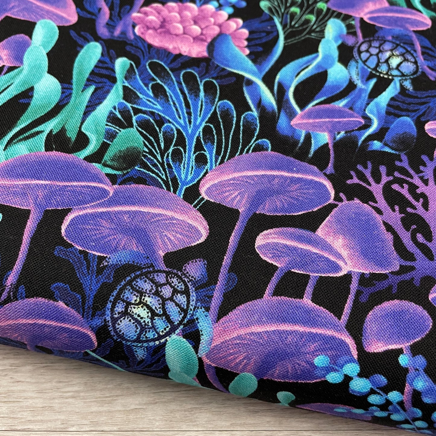 Electric Coral Life - 100% Cotton Fabric - Timeless Treasures - Electric Ocean