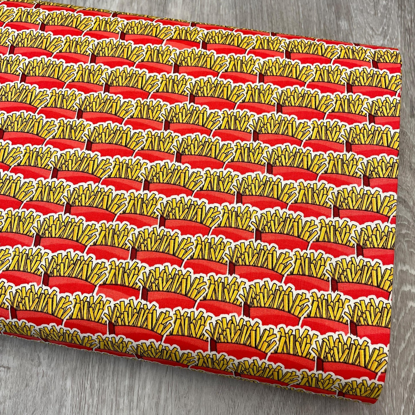 French Fry Fabric - Burger Bar - 100% Cotton - 3 Wishes - Fast Food Fries