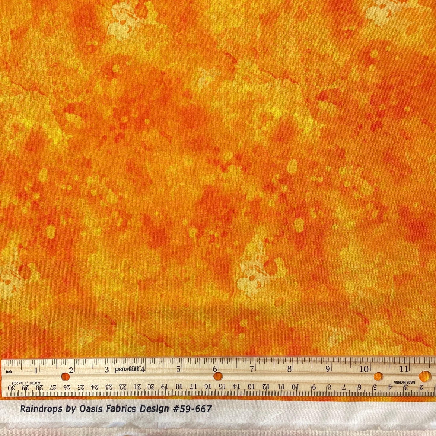 Orange Blender Fabric - Raindrops Collection