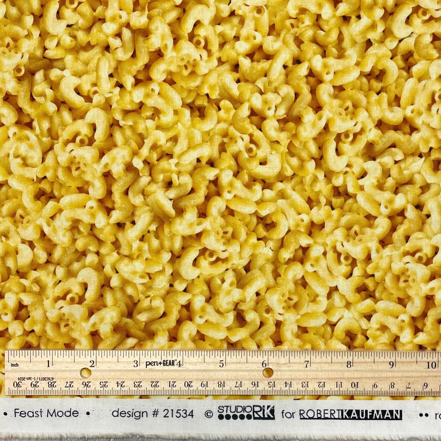 Macaroni and Cheese Fabric - Feast Mode Collection - Robert Kaufman - 100% Cotton