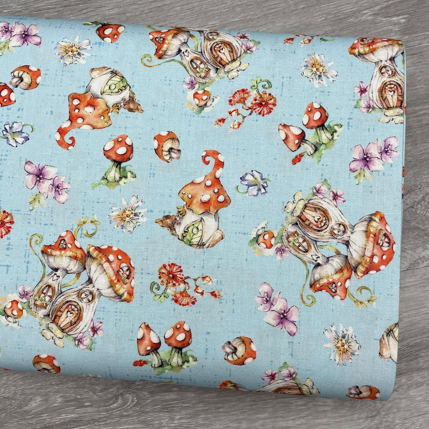 Mushroom Fabric - Fairy Garden Mushroom Toss - P&B Textiles