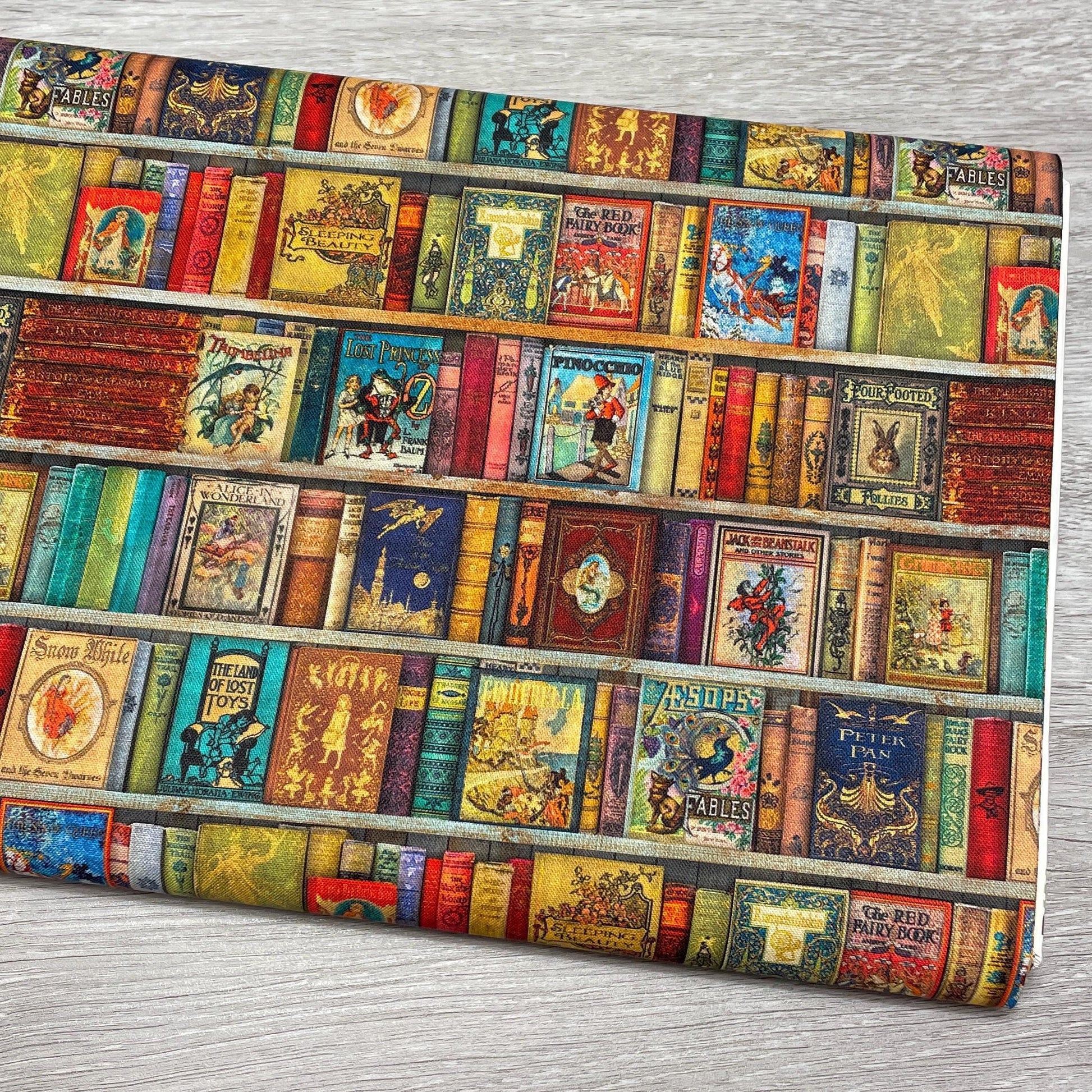 Antique Book Fabric - SMALL BOOKS - Robert Kaufman Library of Rarities - 100% Cotton - Reading Bibliophile gift
