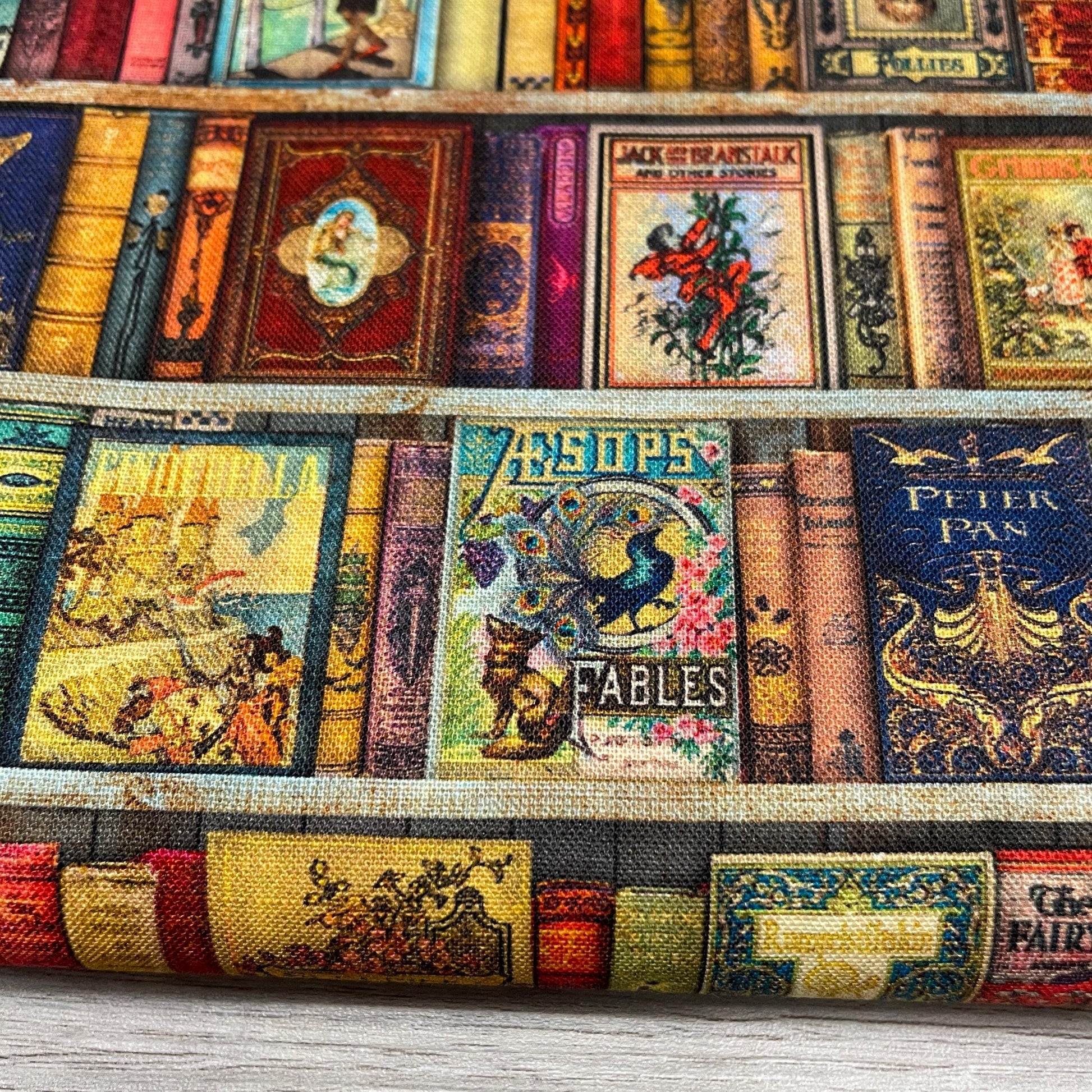 Antique Book Fabric - SMALL BOOKS - Robert Kaufman Library of Rarities - 100% Cotton - Reading Bibliophile gift