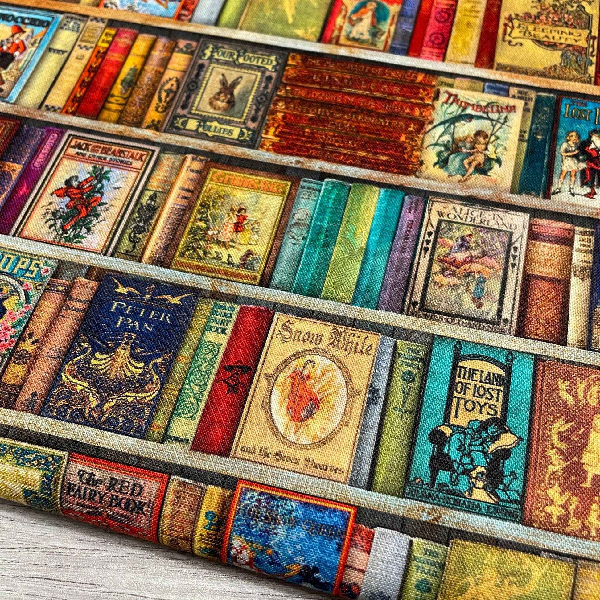 Antique Book Fabric - SMALL BOOKS - Robert Kaufman Library of Rarities - 100% Cotton - Reading Bibliophile gift
