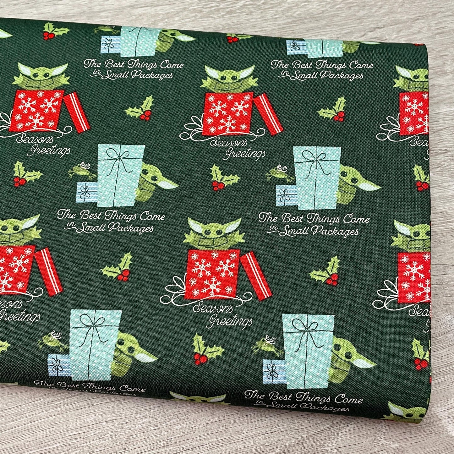 Grogu Mandalorian Christmas fabric - Small Packages
