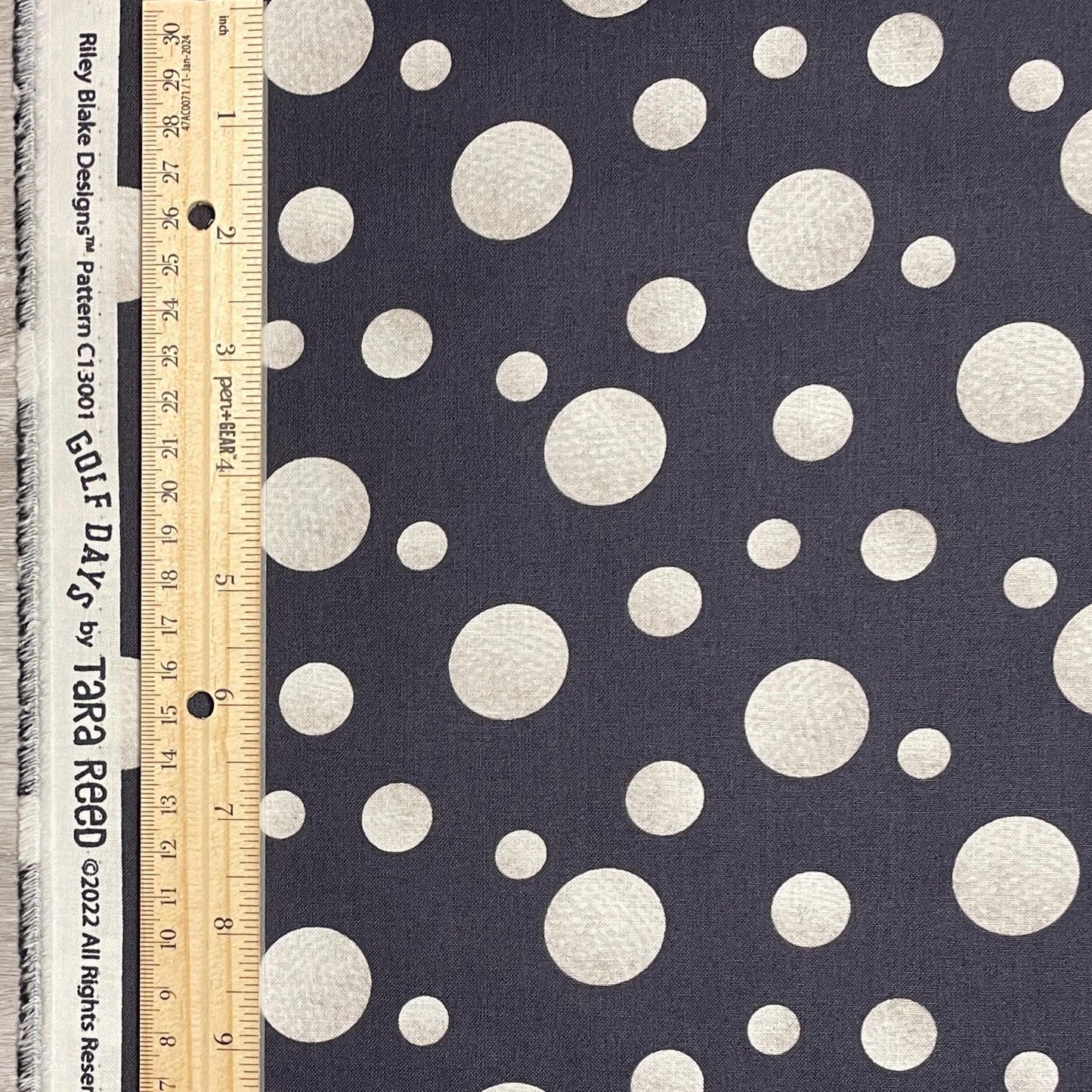 Golf Fabric - Golf Balls on Navy - Golf Days
