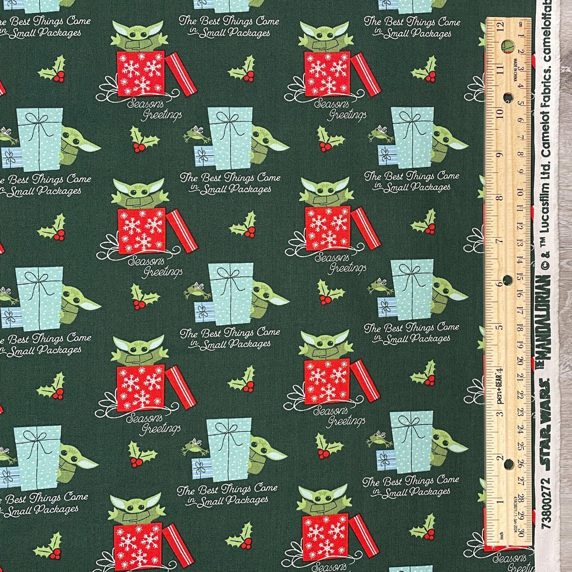 Grogu Mandalorian Christmas fabric - Small Packages