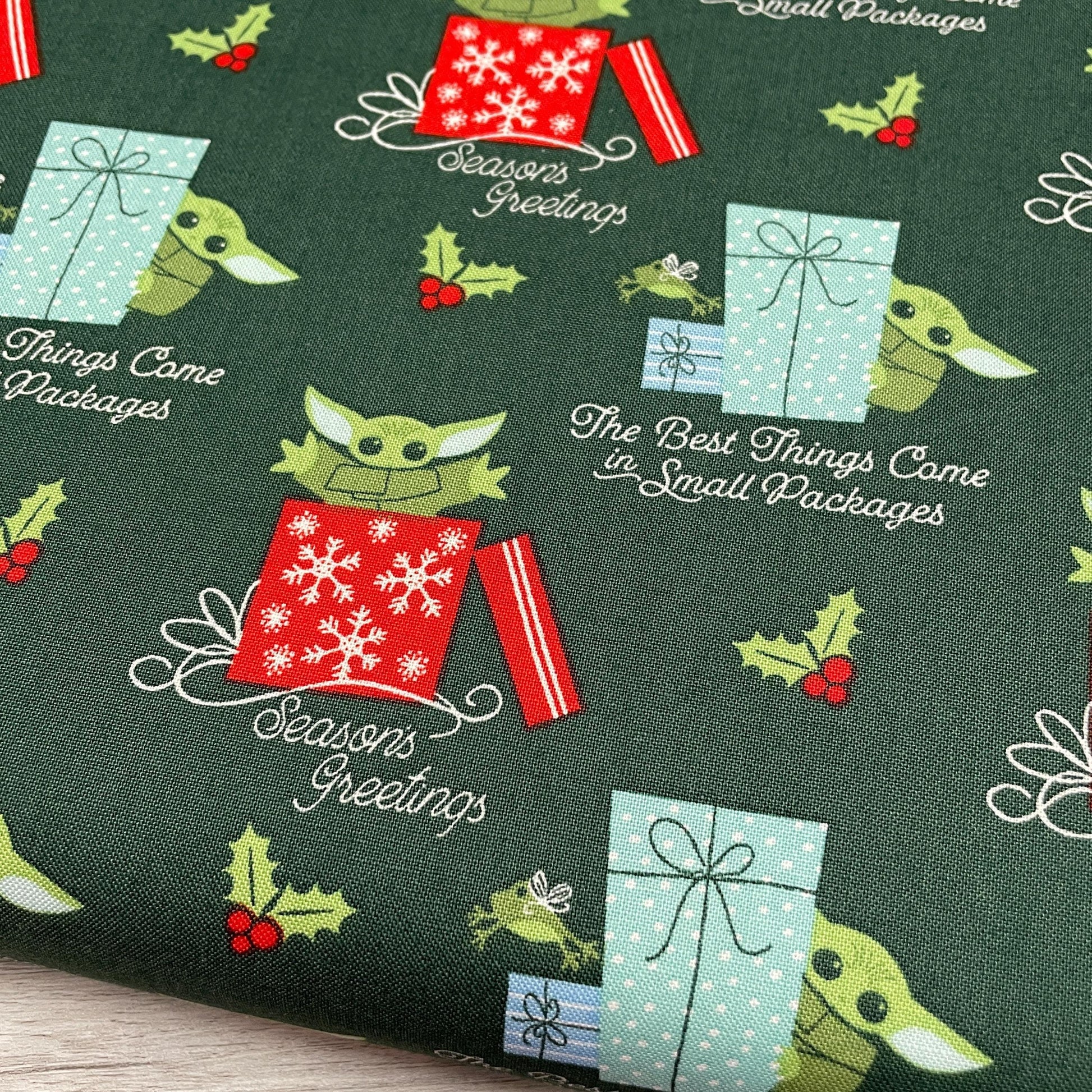 Grogu Mandalorian Christmas fabric - Small Packages