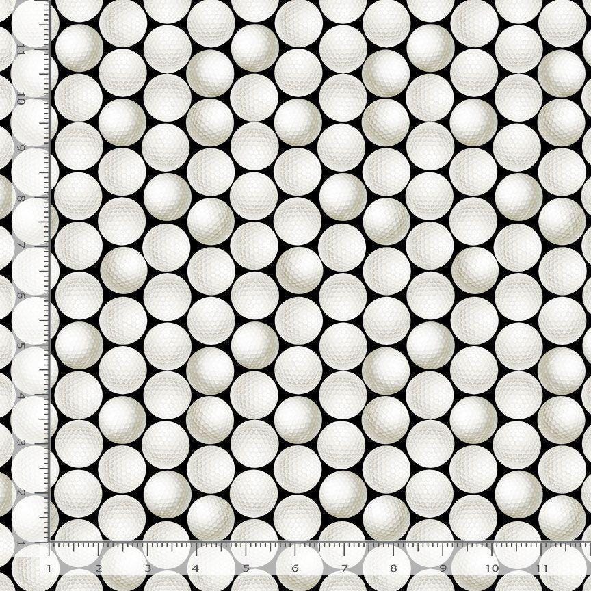 Golf Ball Fabric - 100% Cotton Fabric from Timeless Treasures - Golf fabric by the yard
