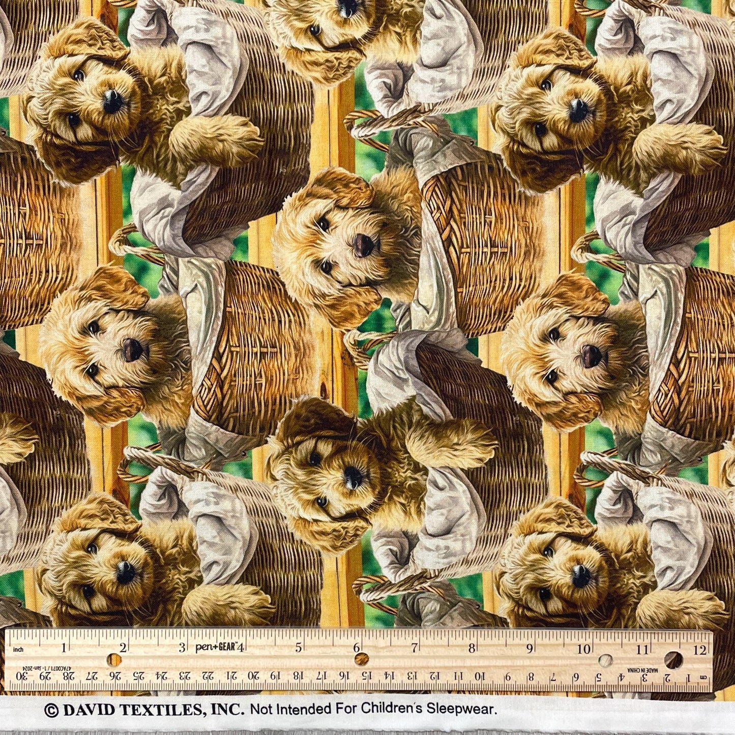 Goldendoodle fabric - Foust Exclusive Print - 100% Cotton