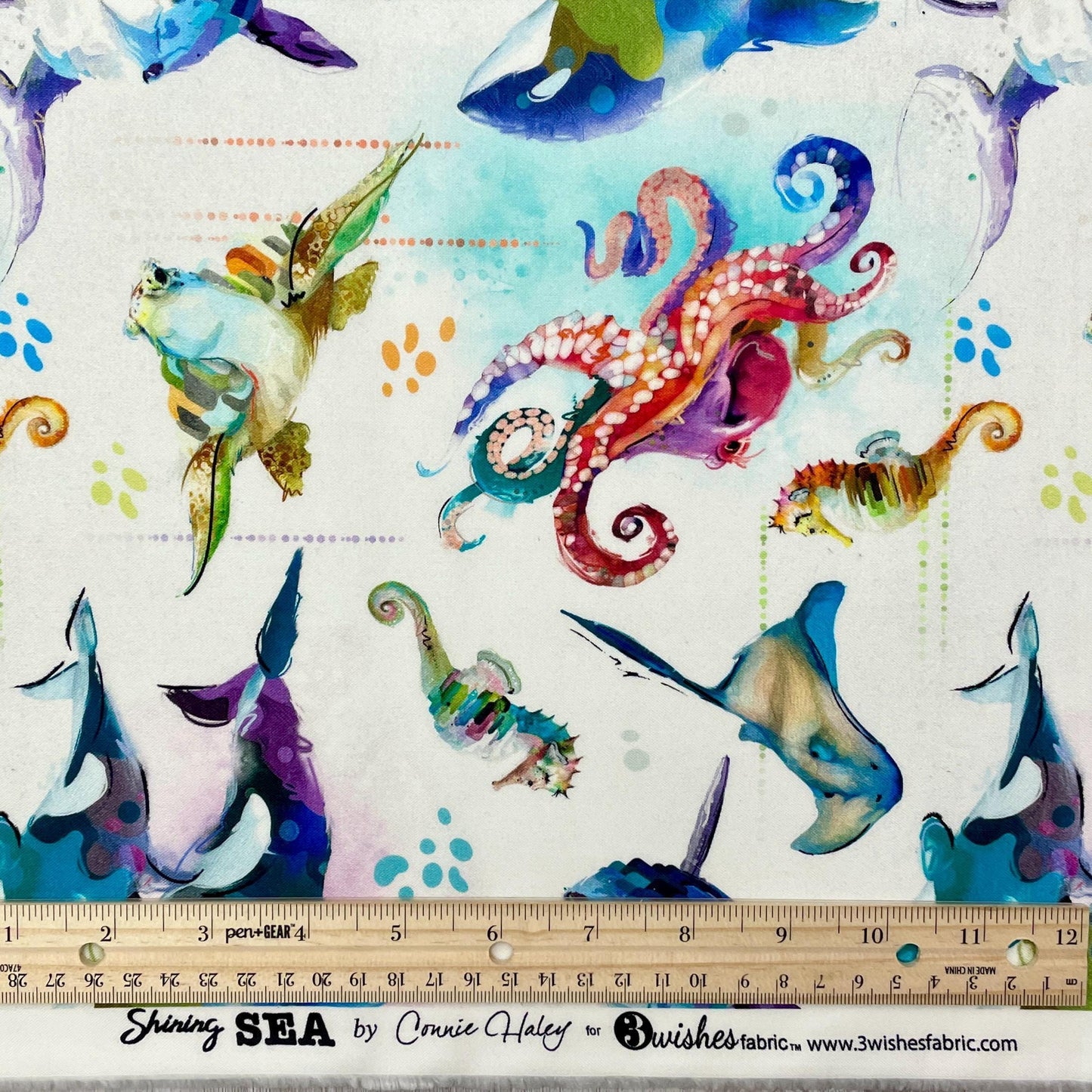 Sea Life fabric - Shining Sea - StudioE Fabrics - 100% Cotton