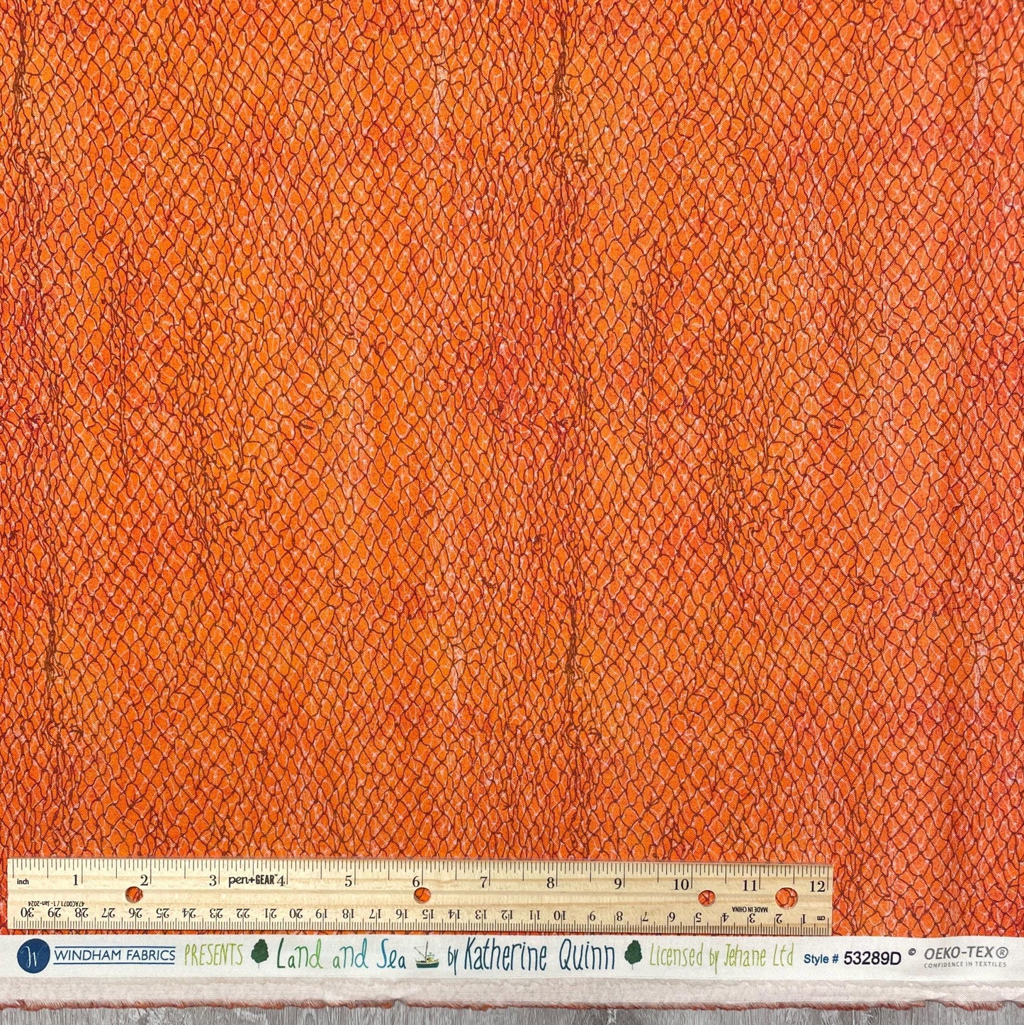 Fishing Net Fabric - Rust Color - Quilting Cotton