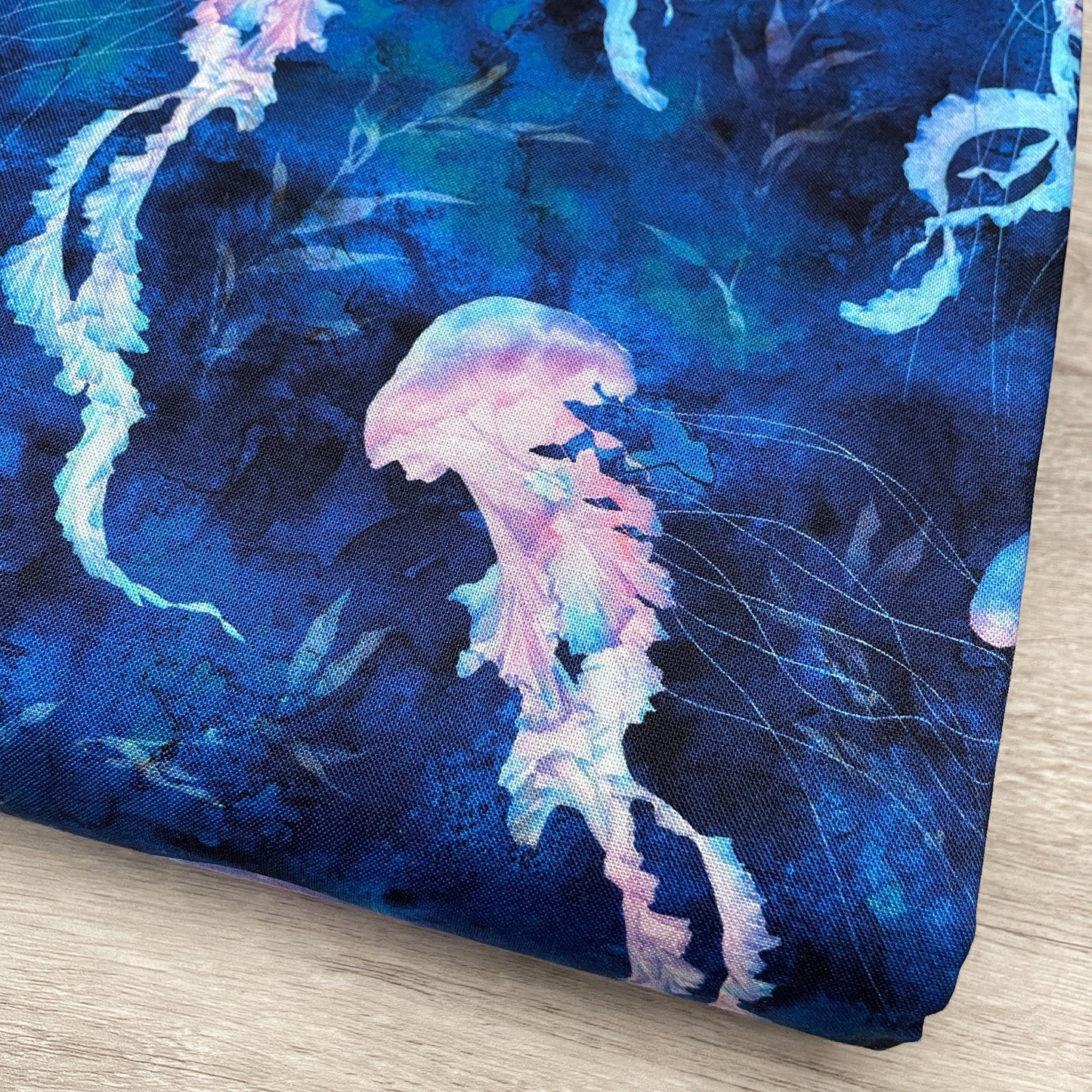 Jellyfish Fabric - V5259-17-Cobalt - Tides of Color - Hoffman - 100% Cotton