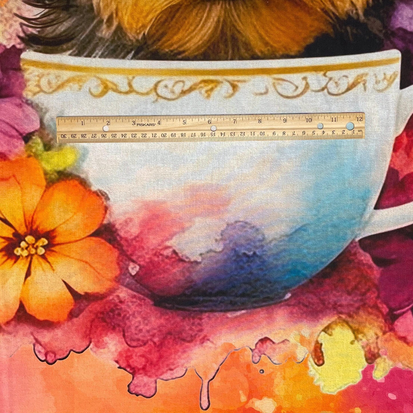 Yorkie Fabric Panel 35.5" x 44" - 100% Cotton