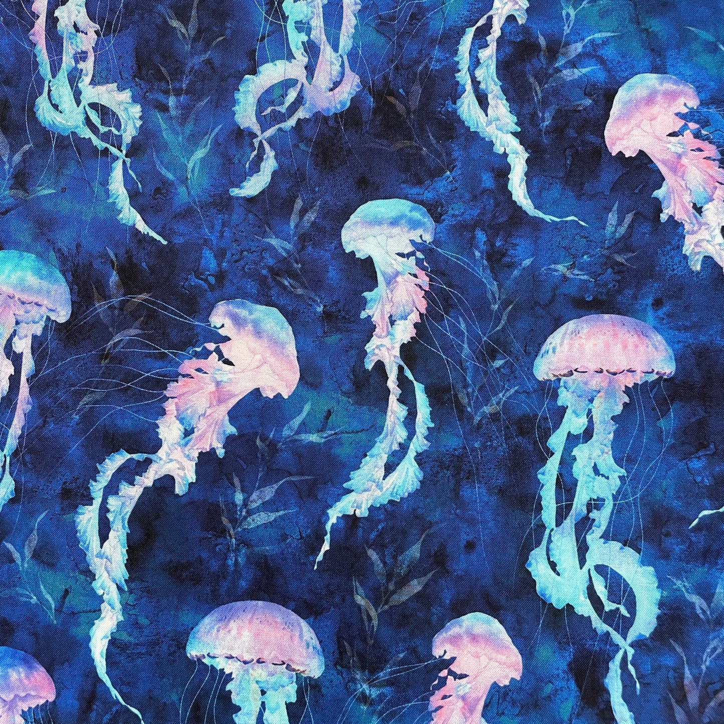 Jellyfish Fabric - V5259-17-Cobalt - Tides of Color - Hoffman - 100% Cotton