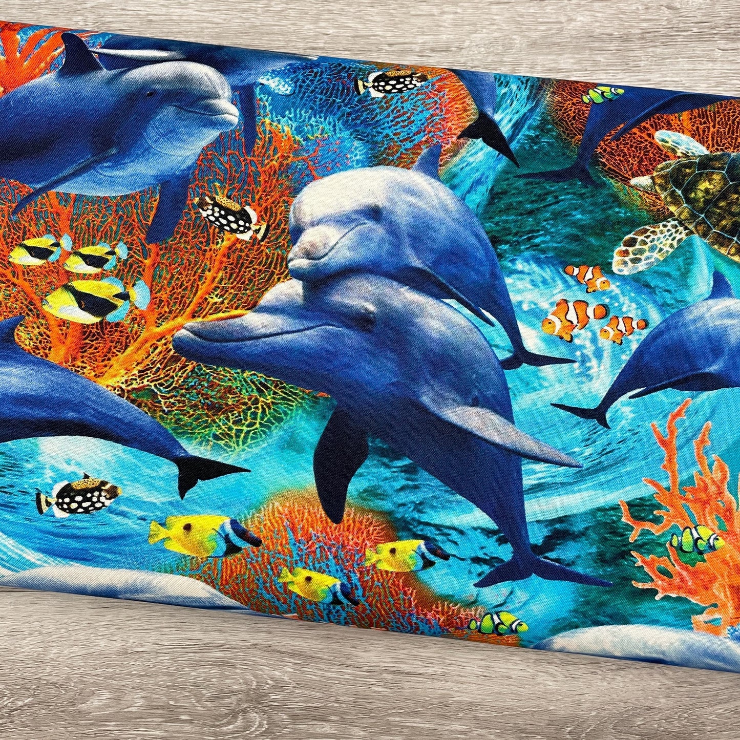 Dolphin Fabric - Jewels of the Sea