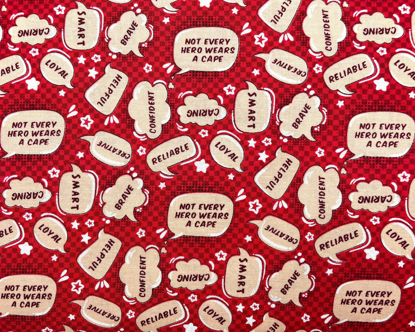 Hero Fabric - Thought Bubbles - Gnome Town Heroes collection - Henry Glass - first responder fabric - 100% Cotton Fabric - SHIPS NEXT DAY