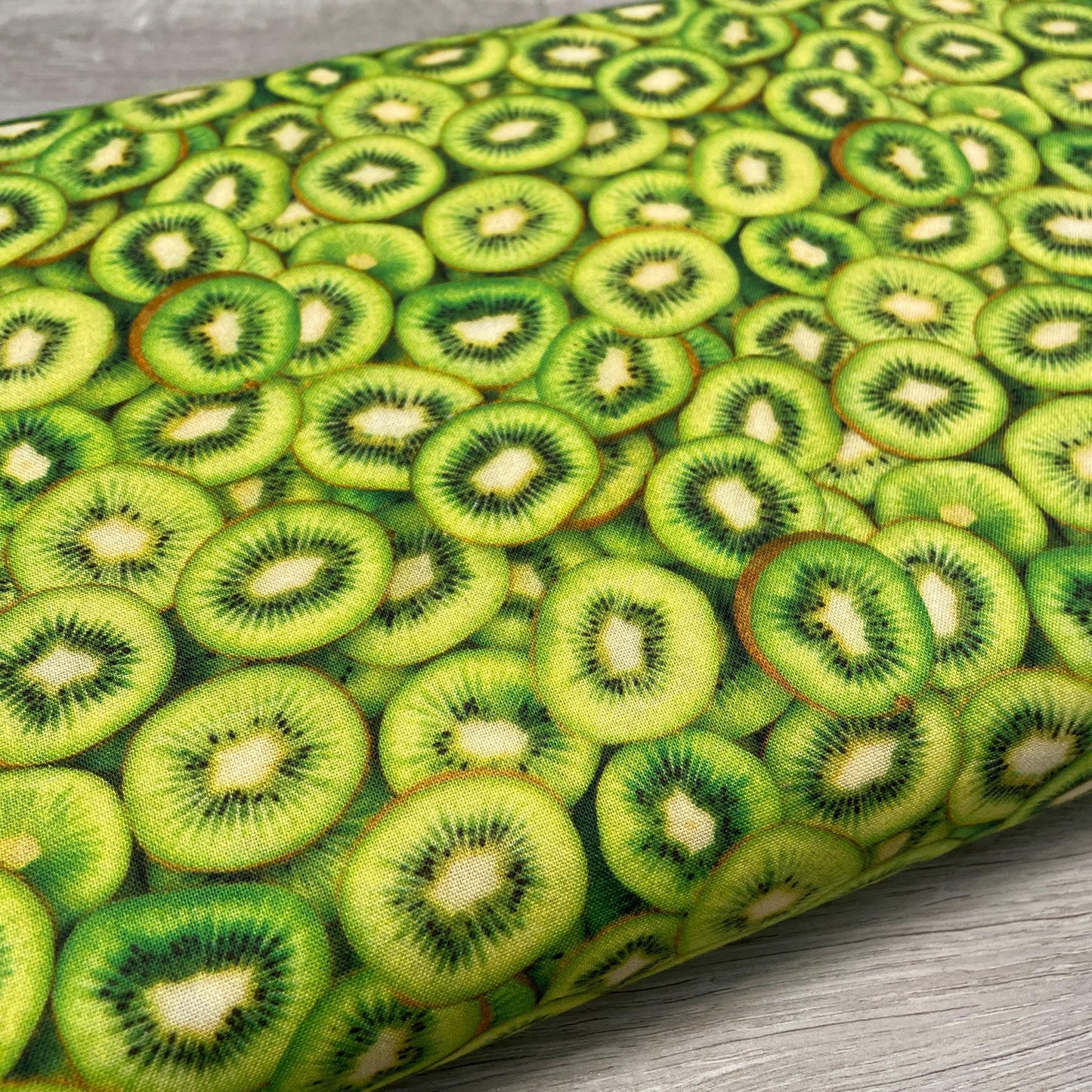 Kiwi Fabric - 100% Cotton - Whistler Studios - A La Carte - Down Under - Fruit Food