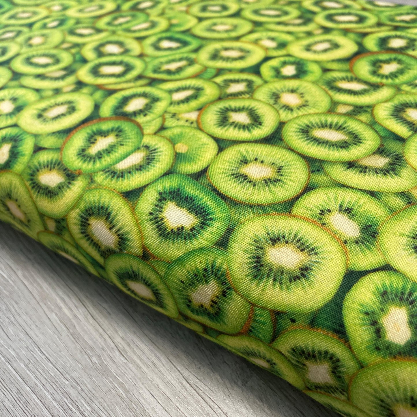 Kiwi Fabric - 100% Cotton - Whistler Studios - A La Carte - Down Under - Fruit Food