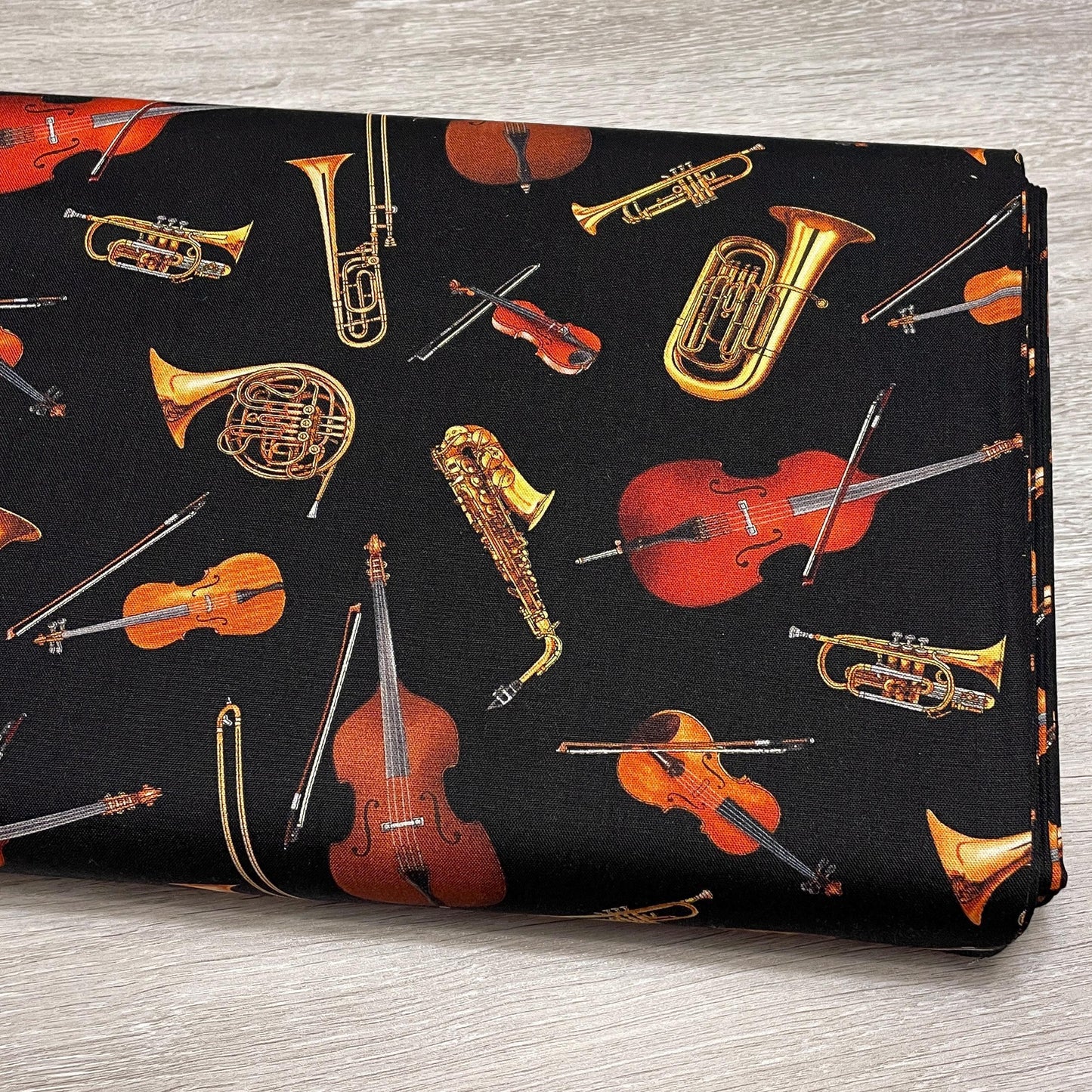 Musical Instruments fabric - 100% Cotton - Jazz Collection - Elizabeth's Studio