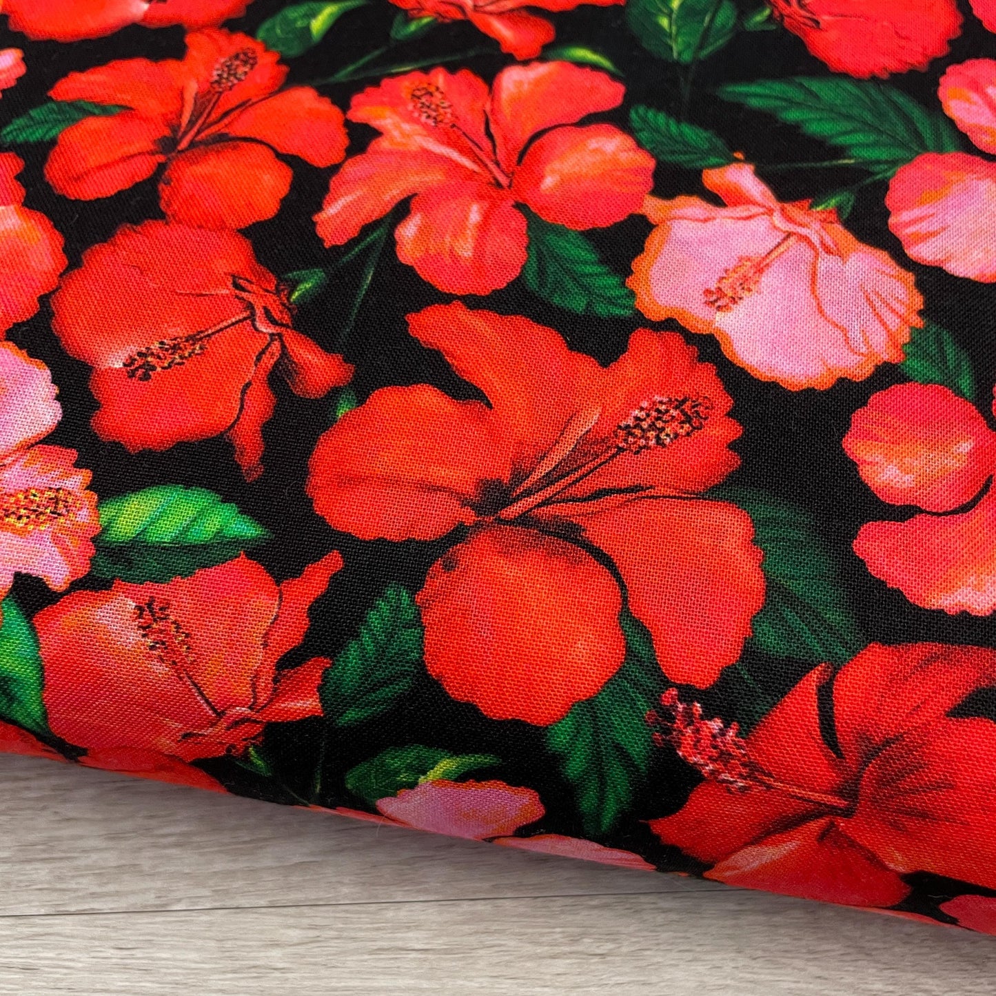 Hibiscus Fabric - Tropical Paradise - Whistler Studios 53929-1- 100% cotton