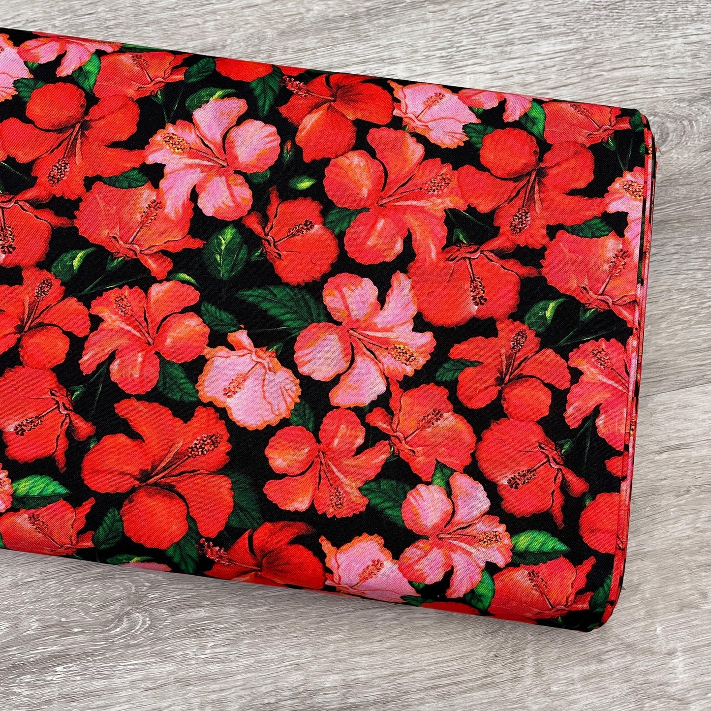 Hibiscus Fabric - Tropical Paradise - Whistler Studios 53929-1- 100% cotton